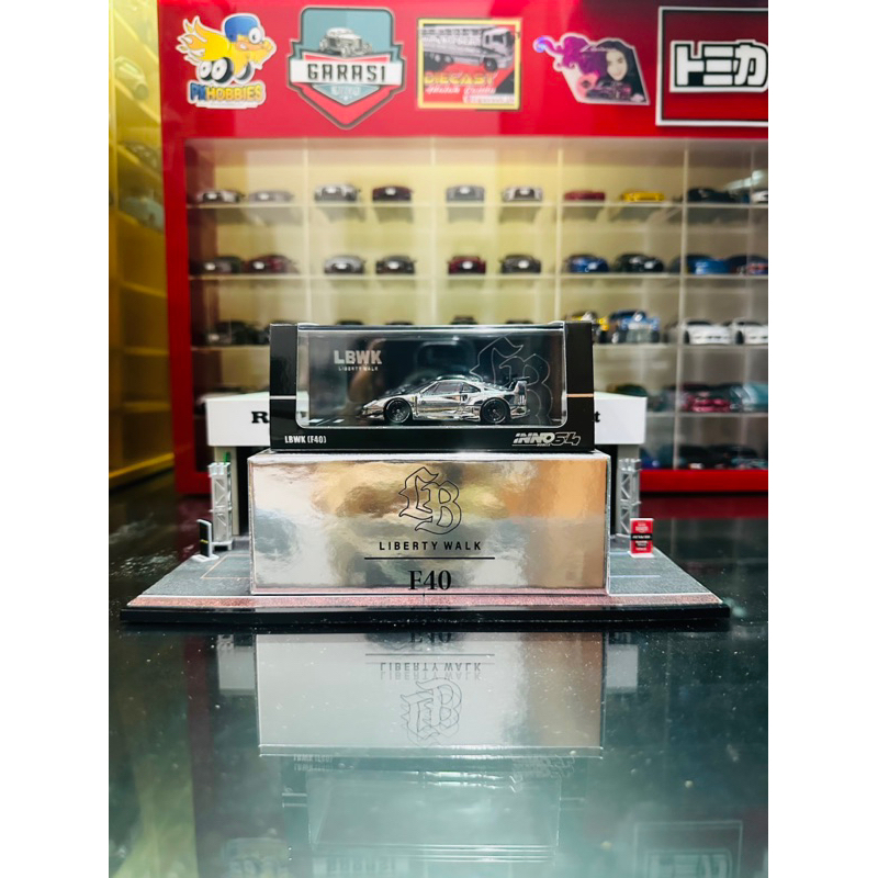 Ferrari F40 LWBK – Inno64 1:64 – Couleur Chrome Black – Miniature Neuve
