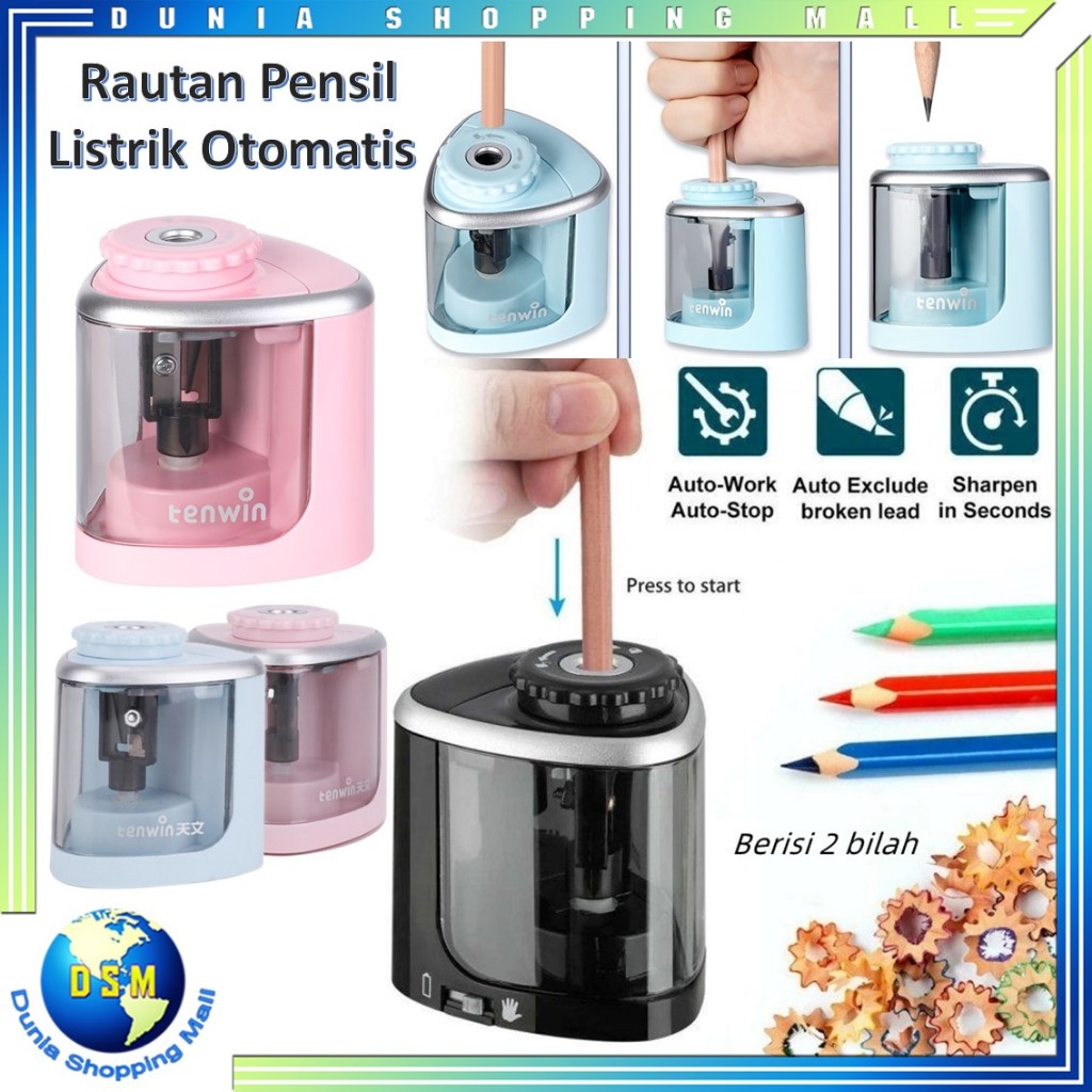 Jual DSM Rautan Pensil Listrik Otomatis Manual Baterai Rautan Pensil ...