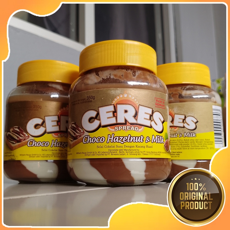 Jual Selai Ceres Spread Choco Hazelnut And Milk 350gr Shopee Indonesia