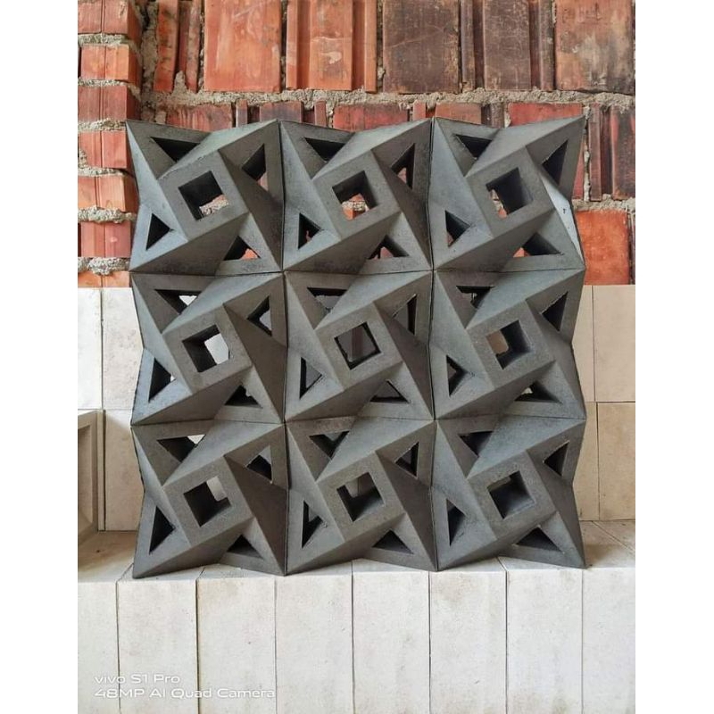 Jual roster/Loster beton minimalis kincir abu | Shopee Indonesia