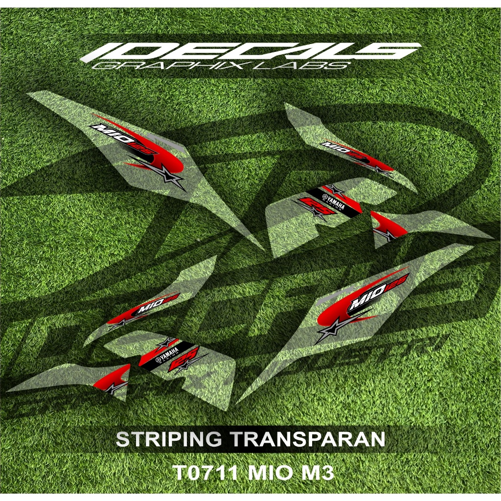 Jual T00711 sticker striping transparan motor mio m3 list racing ...