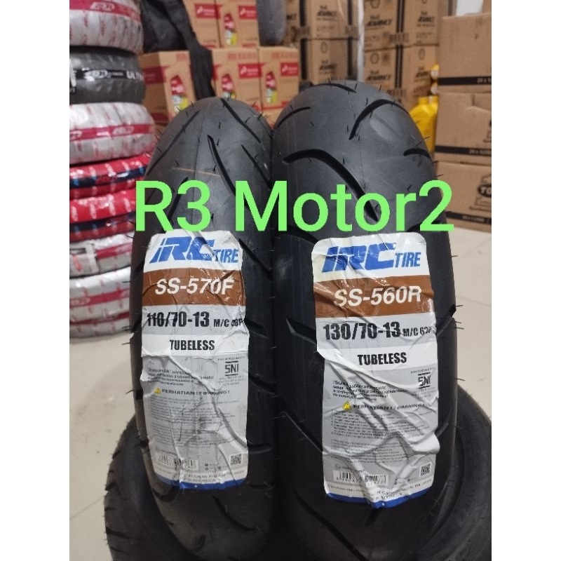 Jual PAKET BAN TUBELESS NMAX depan belakang IRC 110/70-13 SS-570F dan ...