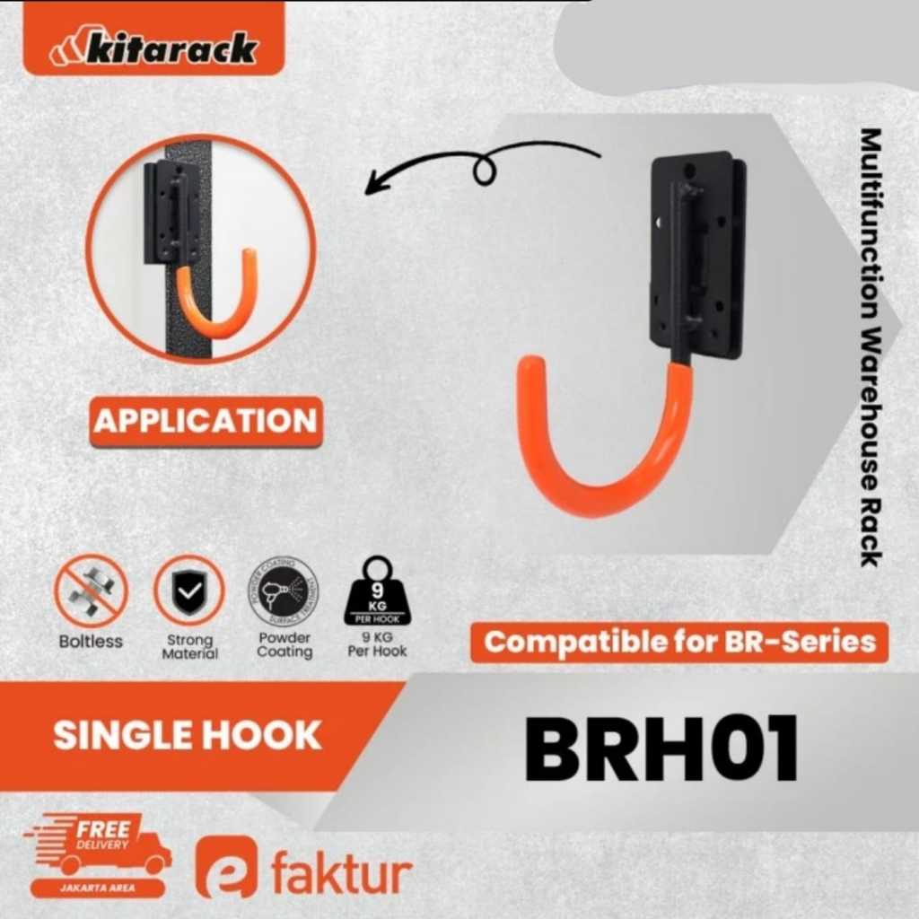 Jual Single Hook Boltless Rack Kitarack Hanger Rak / Gantungan Besi ...