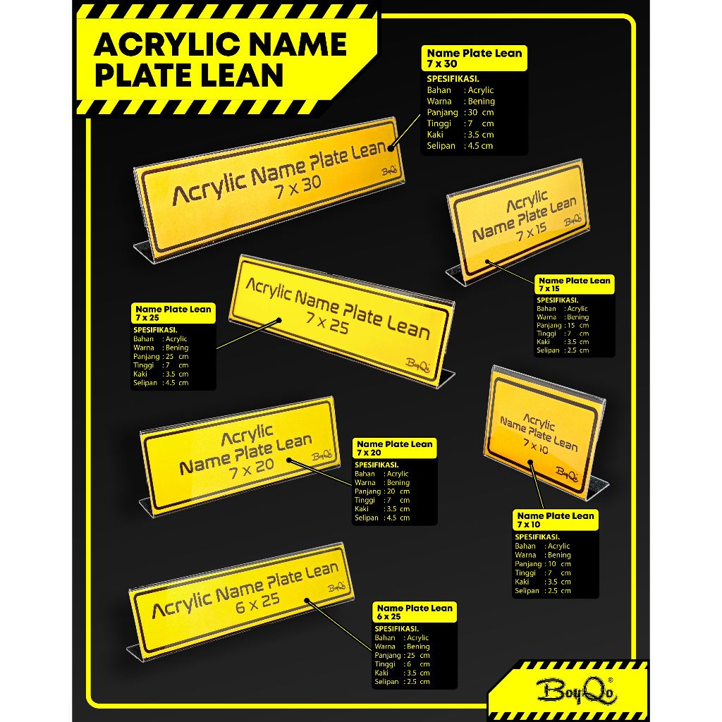 Jual BoyQo Papan Nama Meja 1Kaki | Desk Name Tag | Name Plate Tag ...