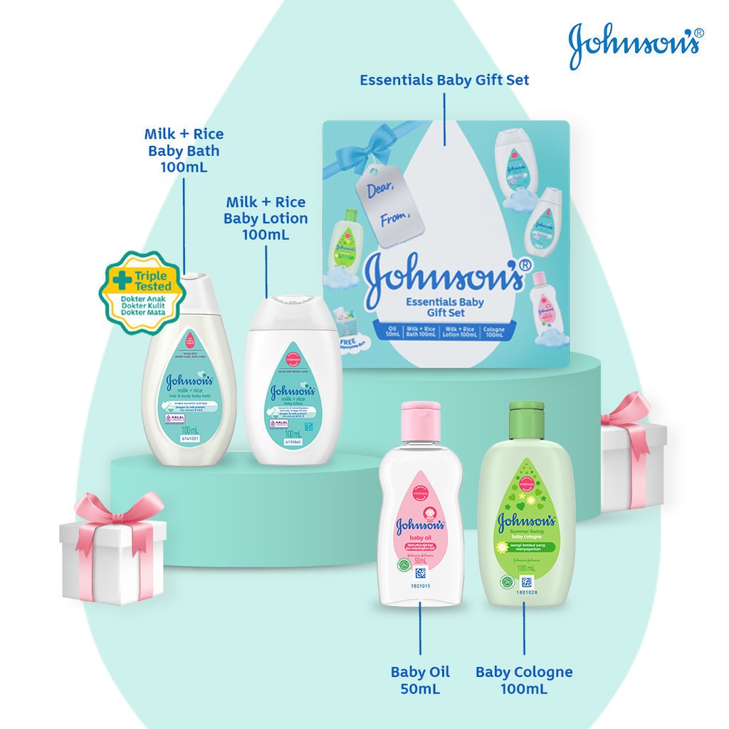 Jual Johnson Baby Essentials Gift Set Kado Perlengkapan Bayi Baru