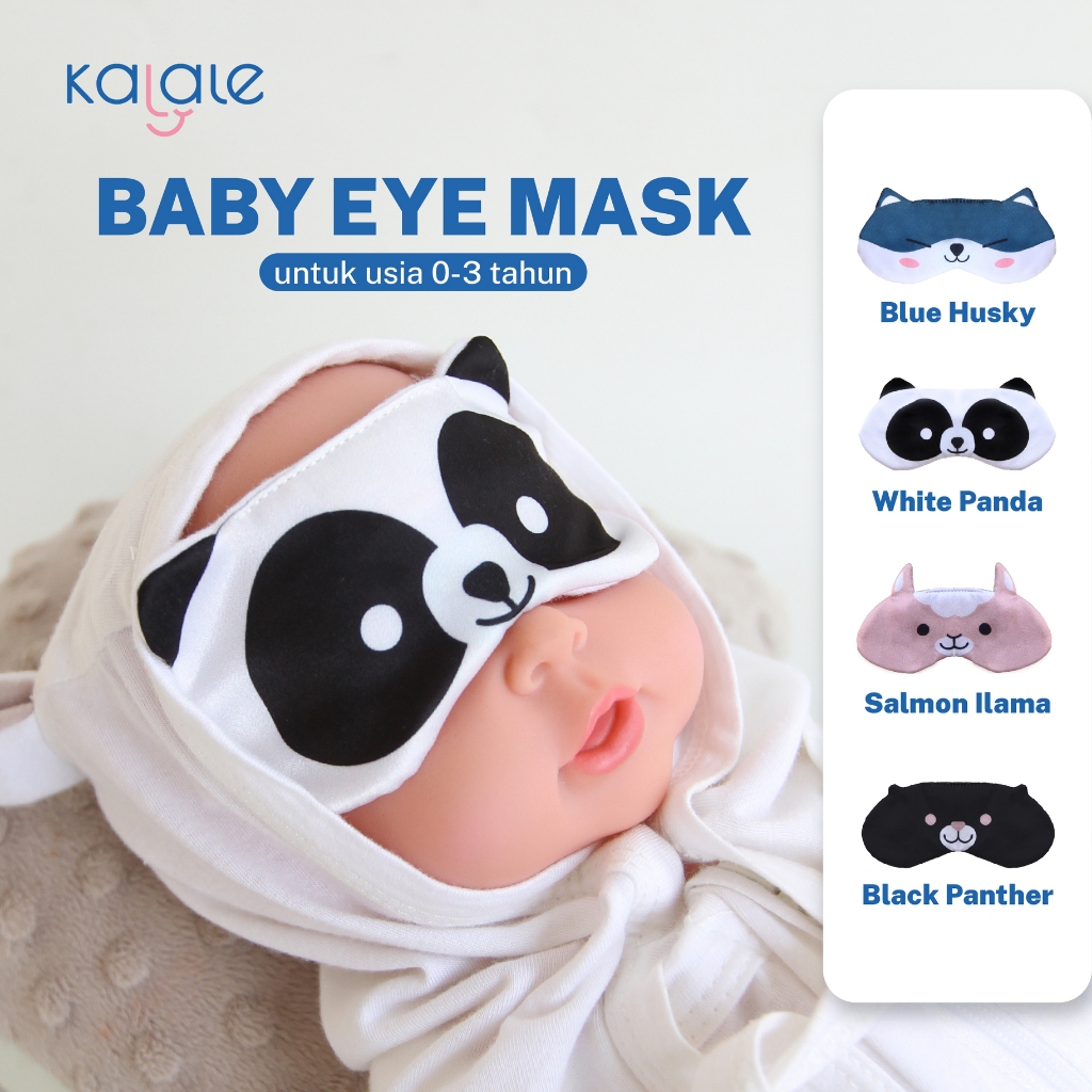 Jual Kalale Baby Eye Mask 03 THN White Panda Kacamata Jemur Bayi