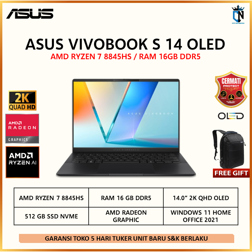 Cover Adesiva In Carbonio Per Asus Vivobook S14 OLED M5406UA – Pelle/Carbonio/Vinile