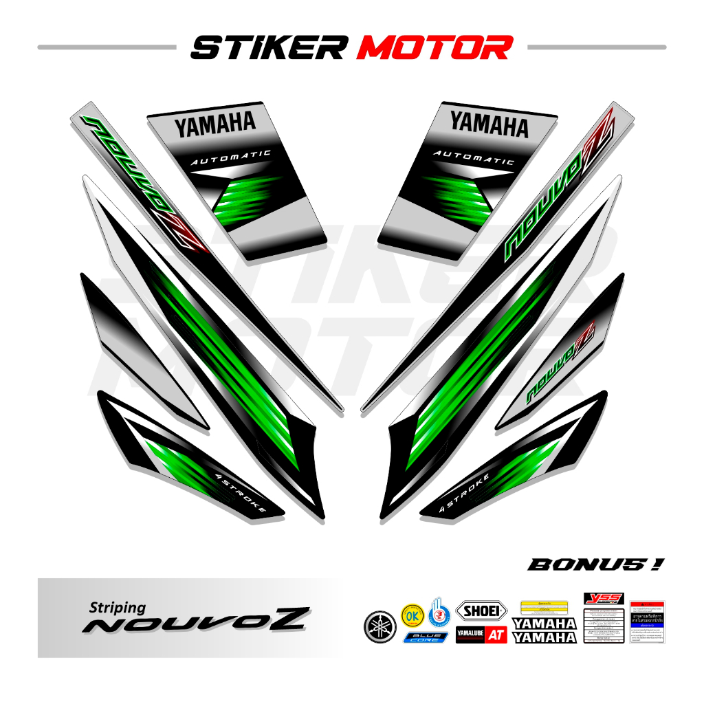 Jual NZ01 STRIPING STIKER STICKER MOTOR NOUVO Z NZ01 2005 MOTIF ORI ...