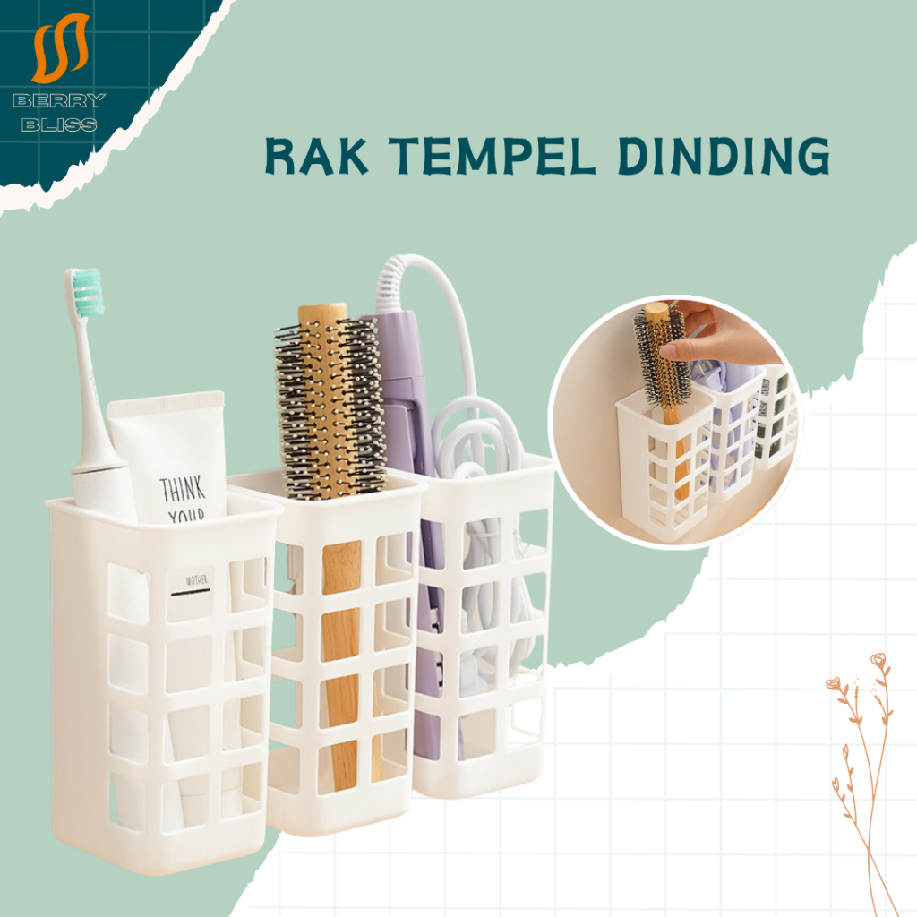 Jual BerryBliss - Rak Tempel Dinding / Rak Tempel Catokan / Rek Tempel ...