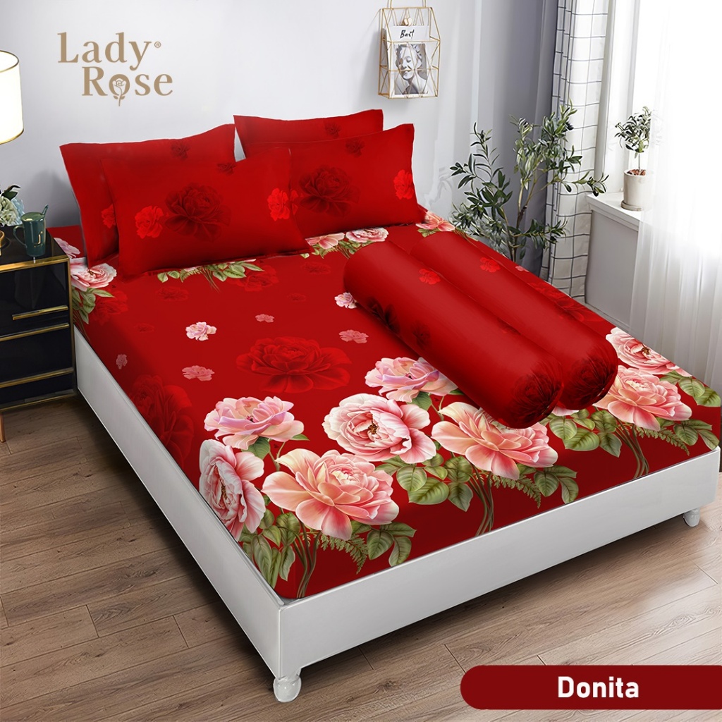 Jual Lady Rose Sprei Fitted Motif Flower B4 Size 180x200cm