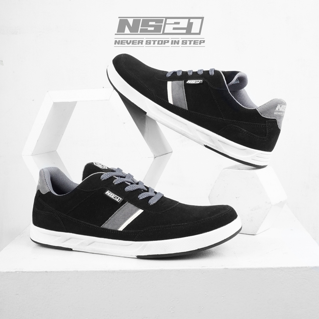 Jual NS21 Sepatu Pria Sneakers Kasual Premium Terbaru Bahan Suede