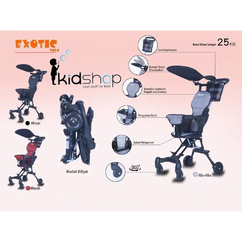Jual KID SEPEDA BAYI KERETA DORONG MAGIC STROLLER MICRO STROLLER CABIN ...