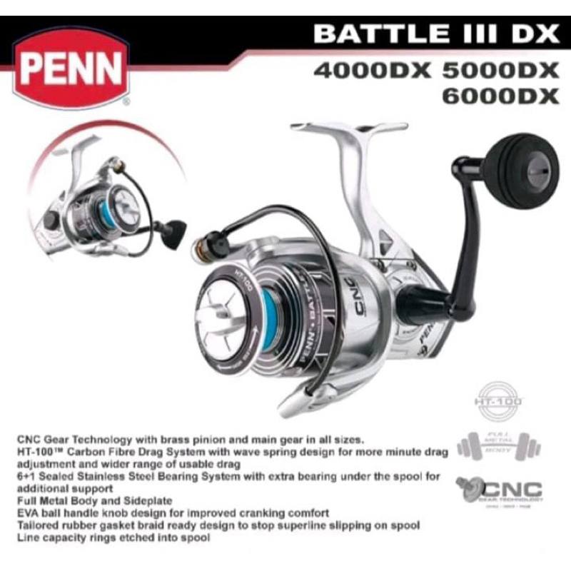 リール PENN BATTLE III 6000DX 新品 ペン バトル3 釣り PENN Battle® III Spinning Reel | PENN® Fishing