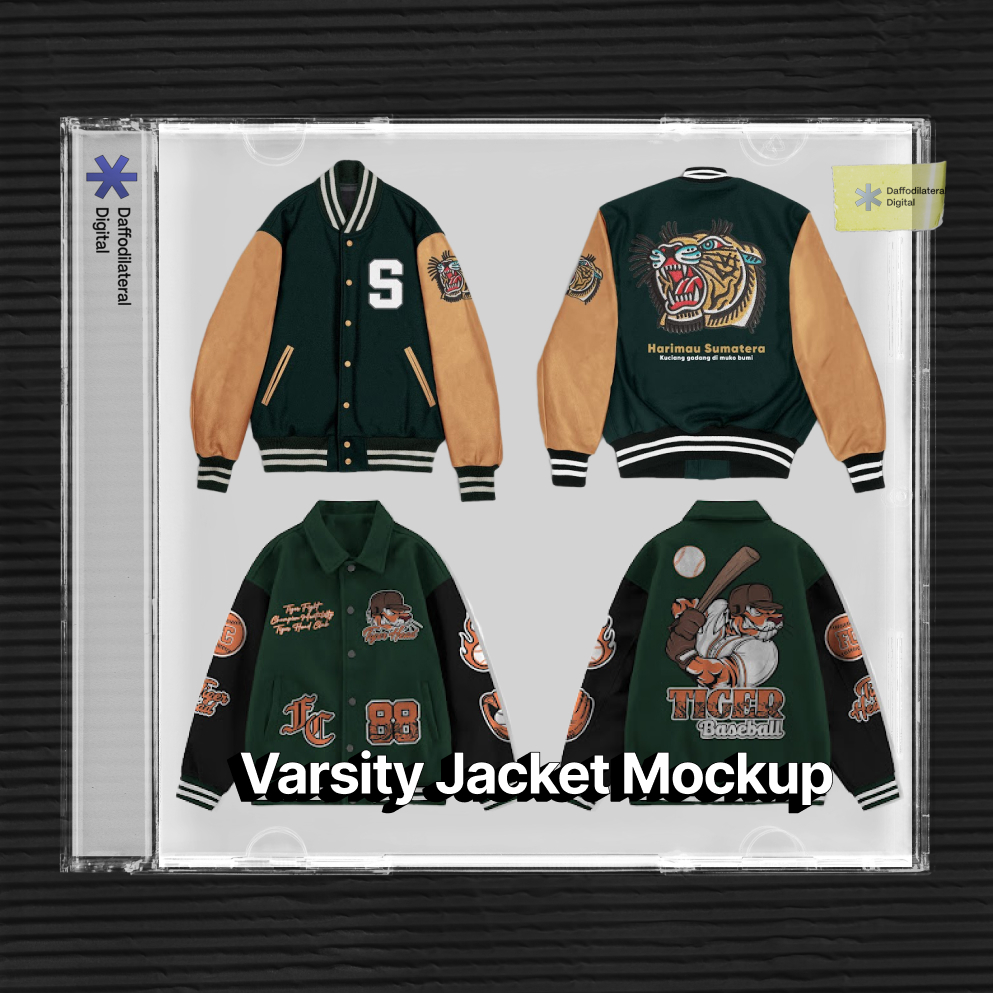 Jual Mockup Jaket Varsity Kerah dan Non Kerah | Shopee Indonesia