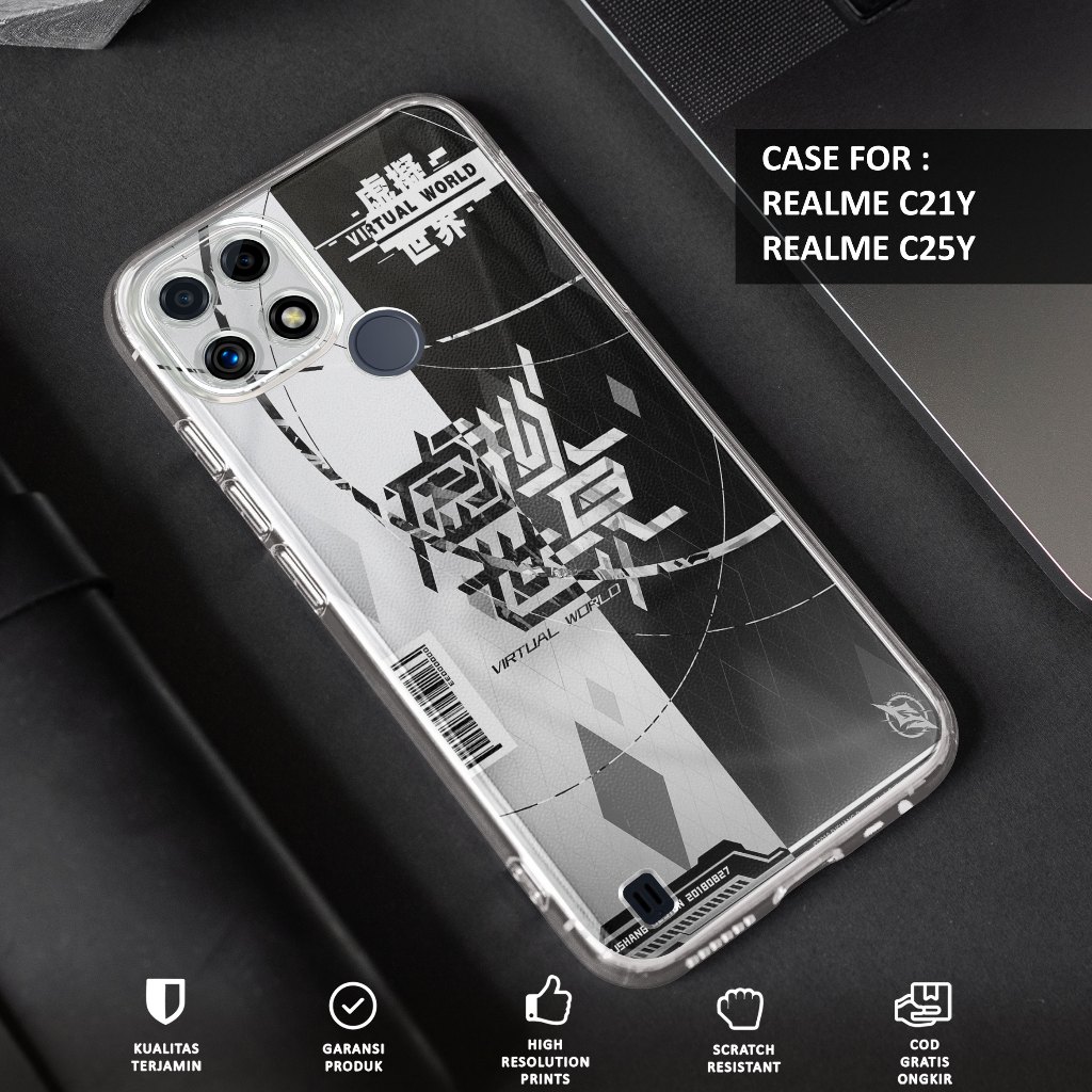 HONLEN Custodia Sfumata Per Realme C21Y / C25Y | Silicone TPU Trasparente Con 4 Angoli Rinforzati - 6