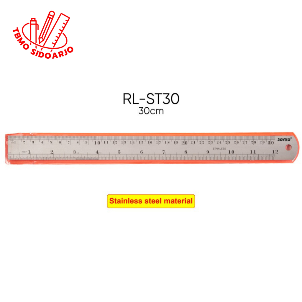 Jual TBMO Joyko Stainless Steel Ruler Penggaris Besi 30cm - RL-ST30 ...