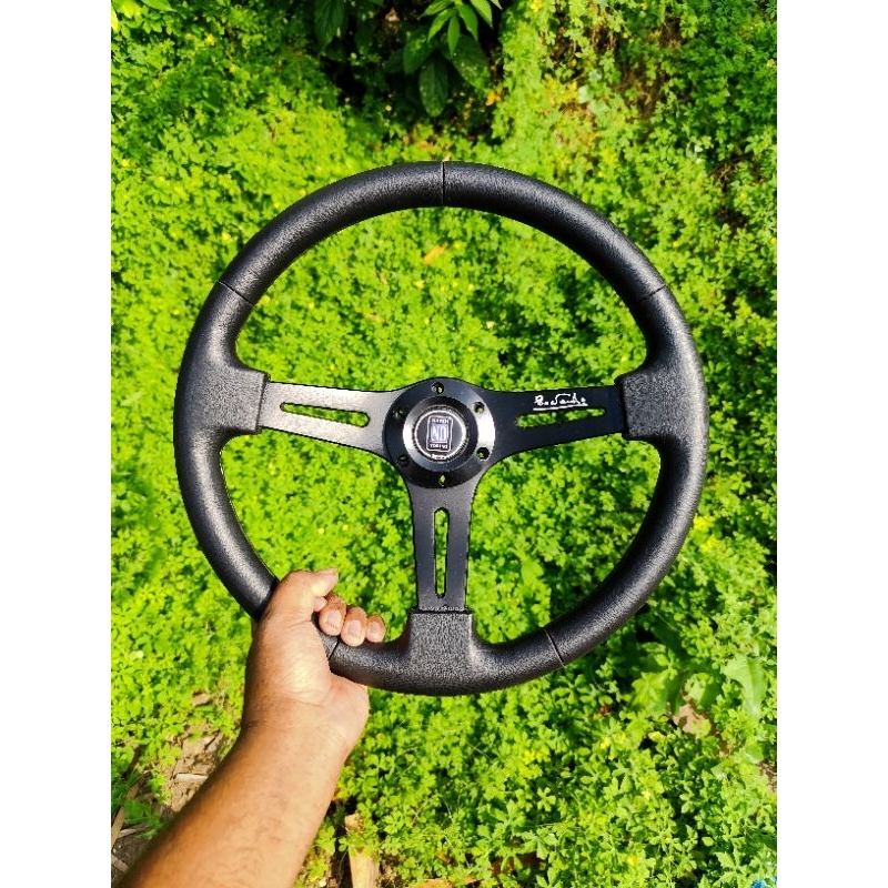Jual Setir mobil racing Nardi full hitam ukuran 15/14/13/12/10/8 inchi ...