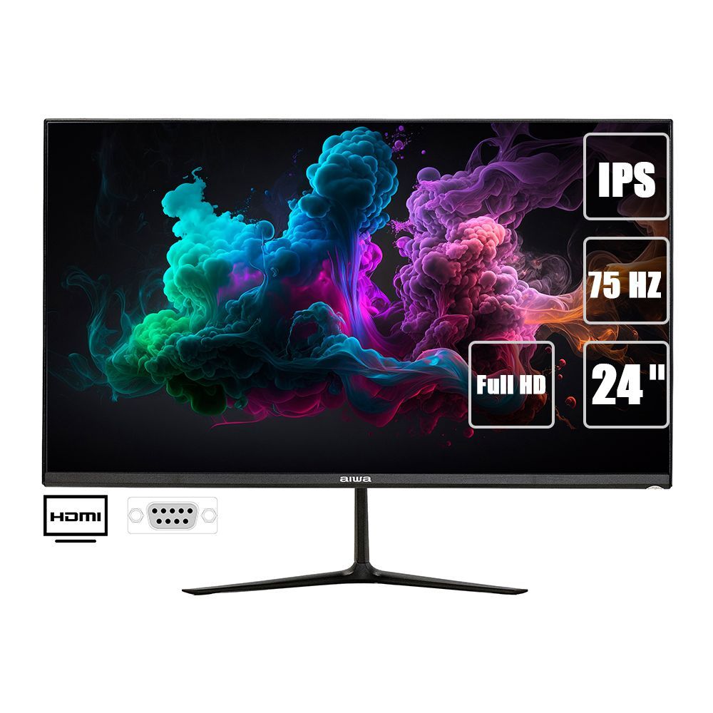 Jual LED Monitor Aiwa 24" MF2403-V FHD 75Hz VA HDMI VGA 1080p Flat Slim ...