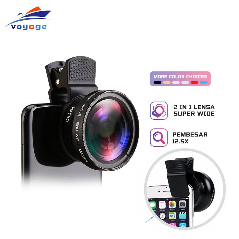 Jual 2 In 1 Lensa Super Wide Angle Lens Macro Smartphone Aksesoris ...