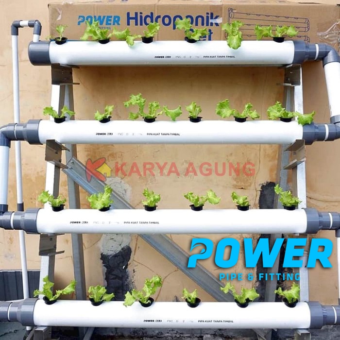 Jual Pipa Hidroponik Tanpa Timbal Set POWER / Paket Pipa PVC Lubang dan ...