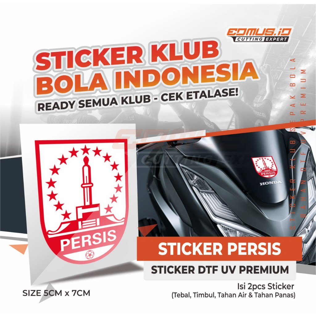 Jual Sticker PERSIS - Sticker DTF UV - Seri Klub Sepak Bola Indonesia ...