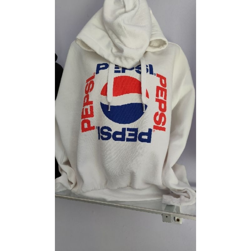 Hoodie Pepsi white By H M