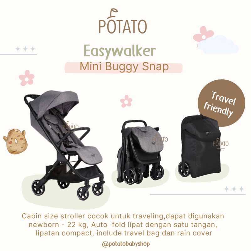Cabin Size Mini By Easywalker Easywalker Mini XS Stroller (newborn