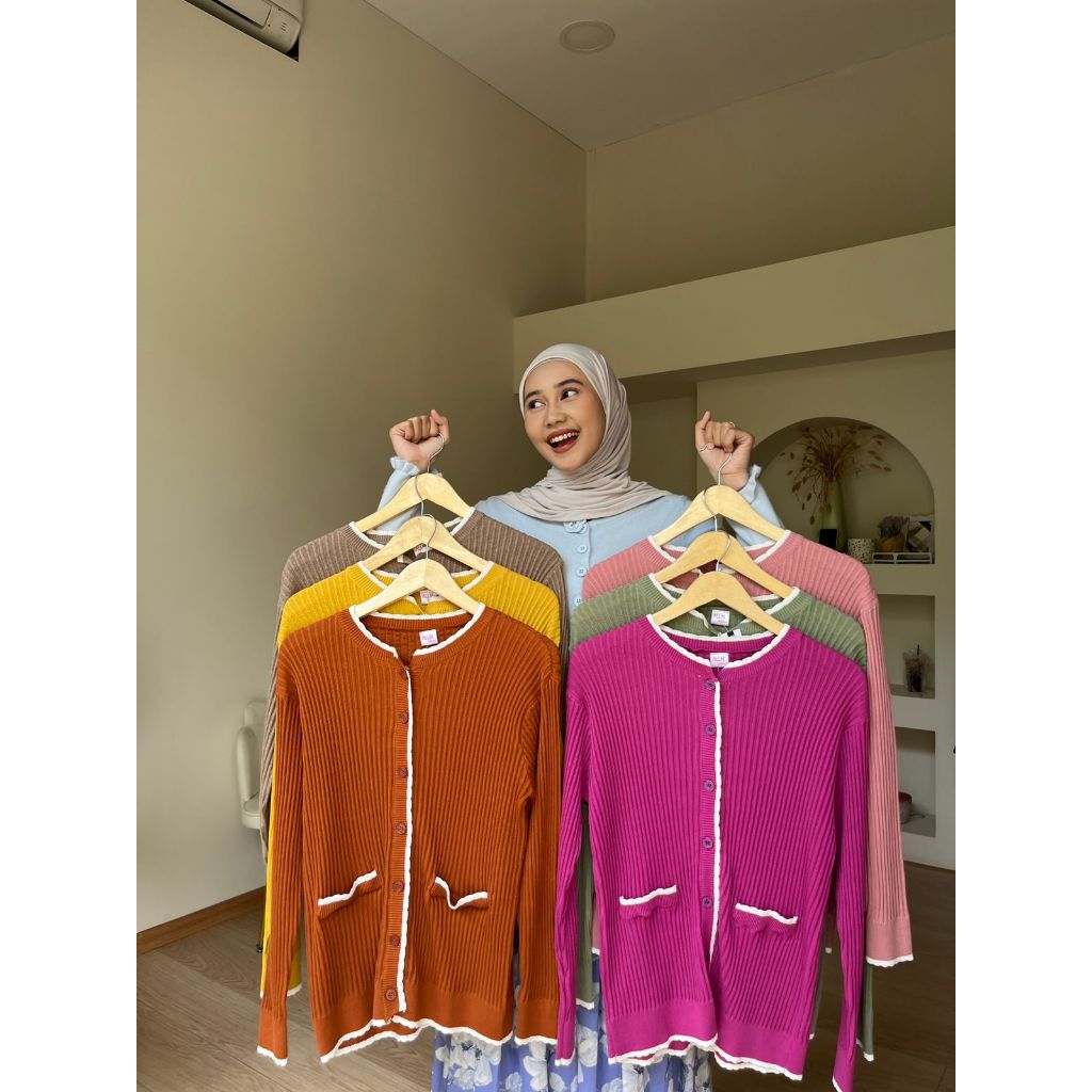 Jual [ALLN Knitwear] Tasa Cardigan Rajut Pocket Premium | Shopee Indonesia