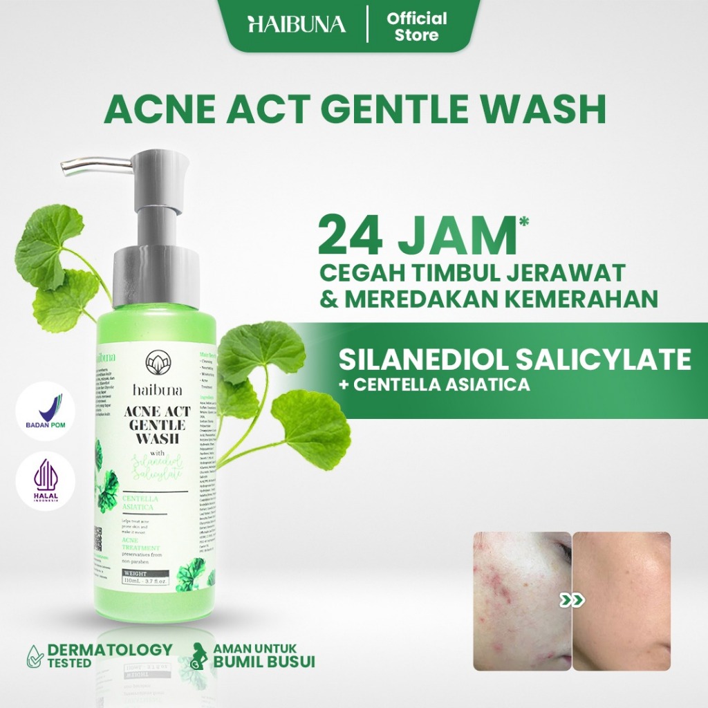 Jual Haibuna Acne Act Gentle Wash Haibuna Cleanser Acne Treatment 100