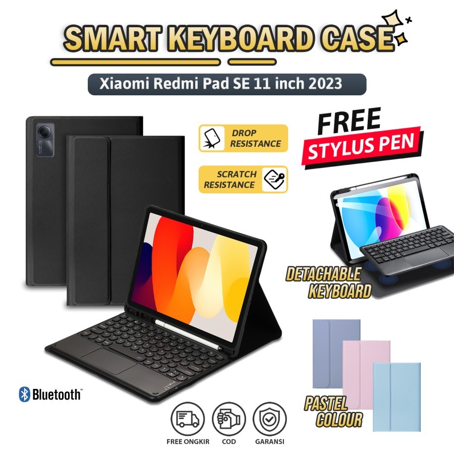 Jual Case Keyboard Redmi Pad SE Touchpad Case Redmi Pad SE Softcase ...