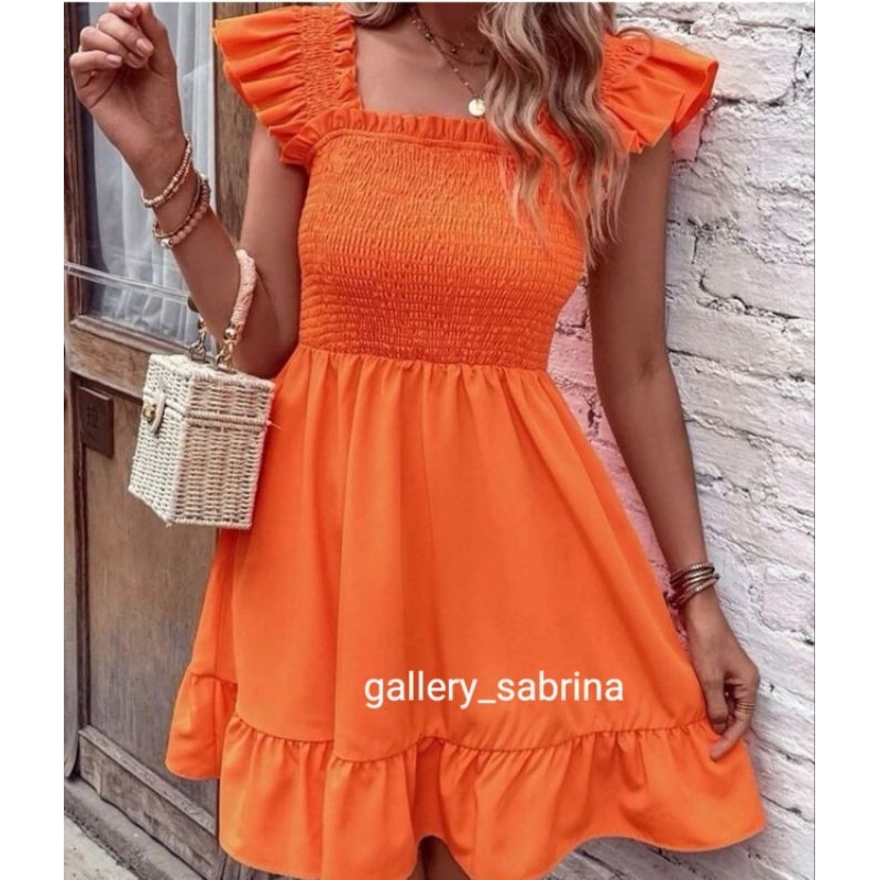 Jual COD dress sabrina jumbo M-4XL// dress midi Korean style CACA ...