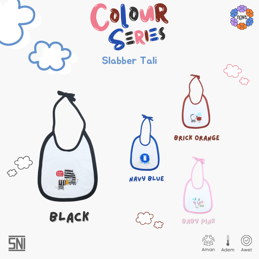 Jual NOVA Colour Series - Slabber Bayi - Slabber Tali (1 pcs) | Shopee ...