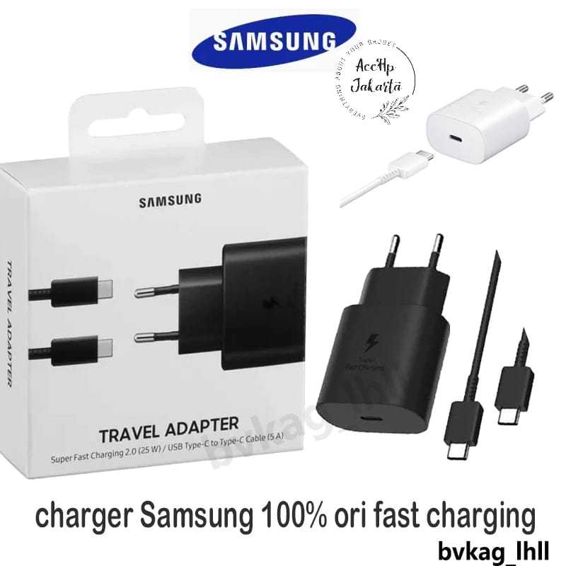 Charger SAMSUNG Fast Charging 45W 25W 35W50W WATT Kabel C to C Original 100% Distributor