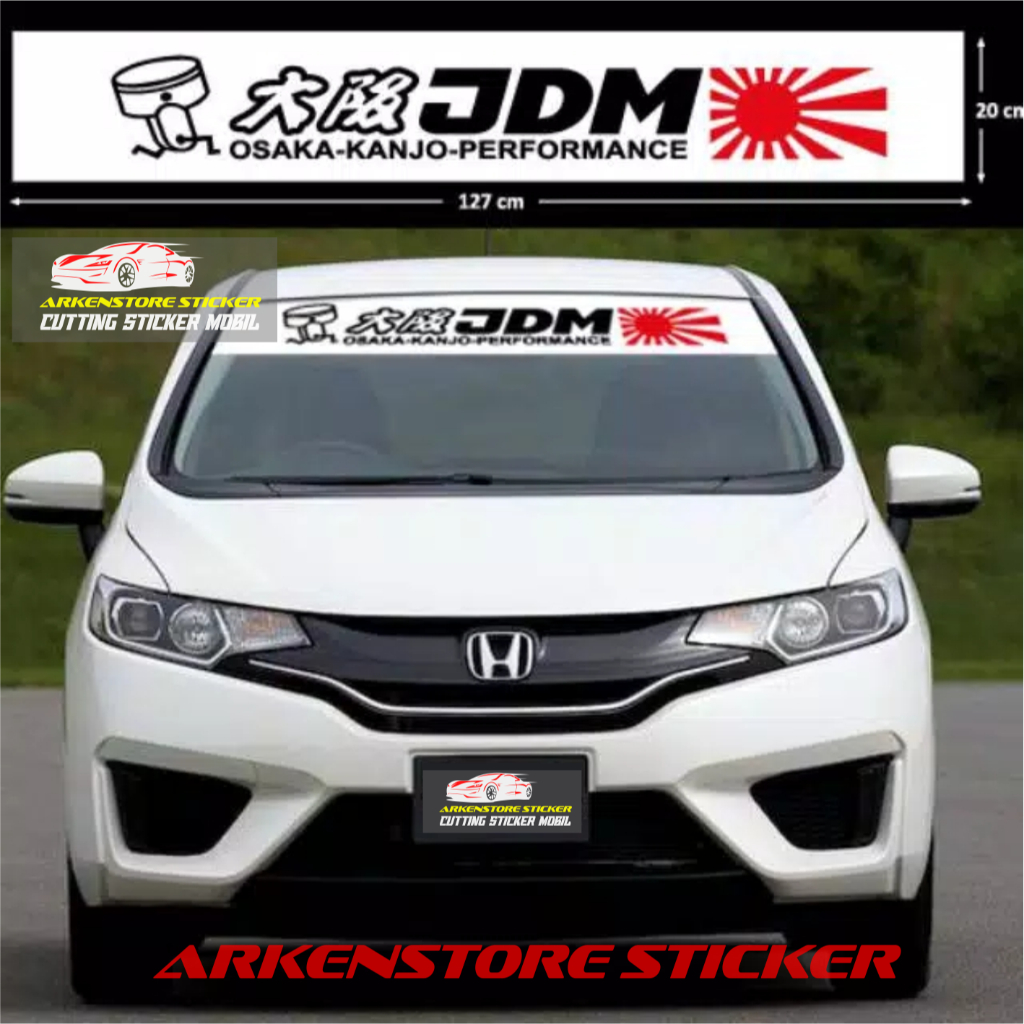 Jual cutting sticker kaca depan mobil tulisan jdm sticker stiker jdm ...