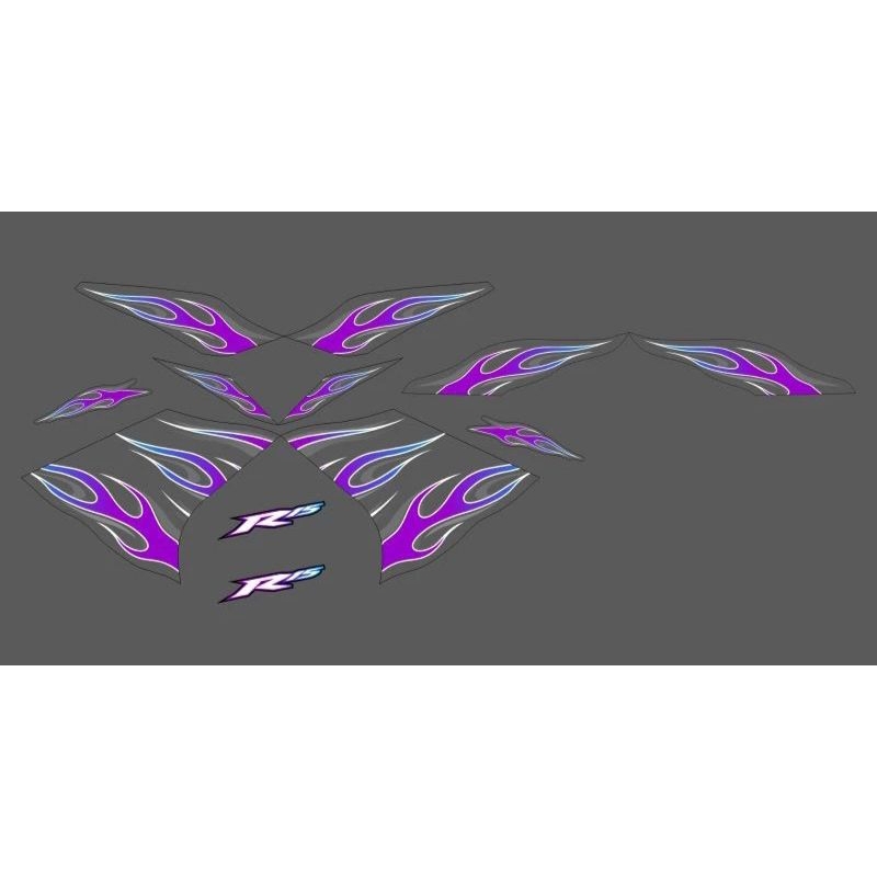 Jual STRIPING R15 V3 DAN V4 MOTIF API TRANSPARAN COSTUME | Shopee Indonesia