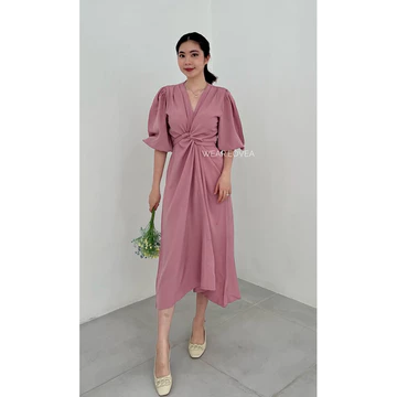 EOVEA Selin Dress Wanita Korean Style Casual Formal