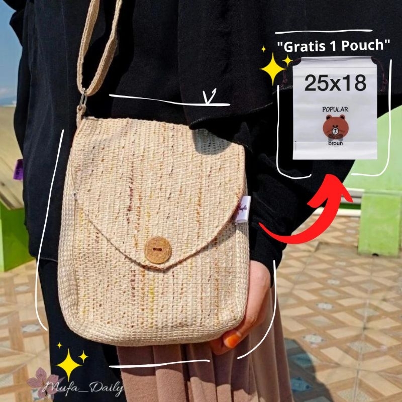 Jual BISA COD Tas Pocket Wanita Tas Selempang Rajut Original HomeMade ...
