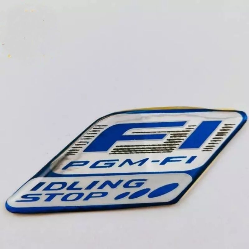 Jual Emblem Logo Stiker Sticker Timbul Honda Fi Pgm Fi Idling Stop