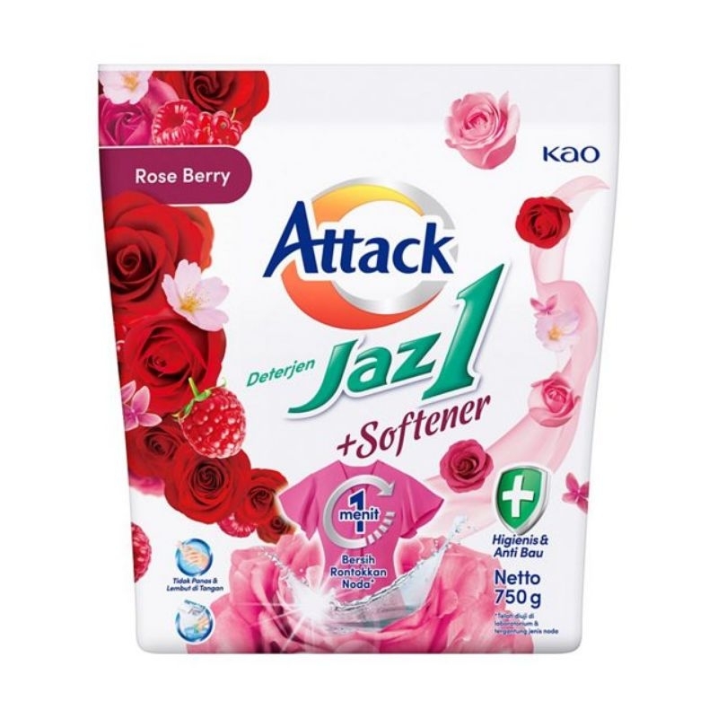 Jual ATTACK Jaz1 Plus Softerner Deterjen Bubuk Rose Berry 750gr ...