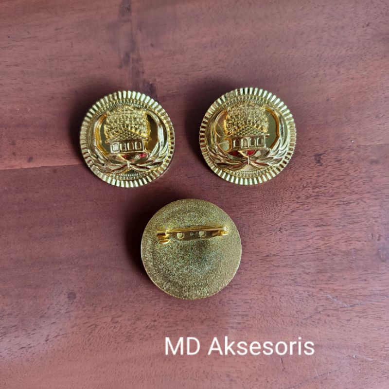 Jual Pin Korpri Timbul Gerigi Bulat Pin ASN Kembang Gerigi Bulat ...