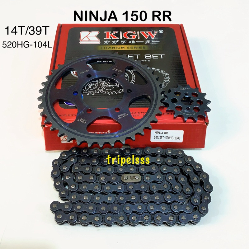 Jual Gear Gir set plus Rantai Ninja RR / Ninja 150 RR Ninja 150RR 14 ...