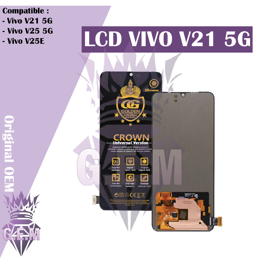 Jual LCD VIVO V21 5G / V25 5G / V25E / T1 PRO 5G TOUCHSCREEN FULLSET ...