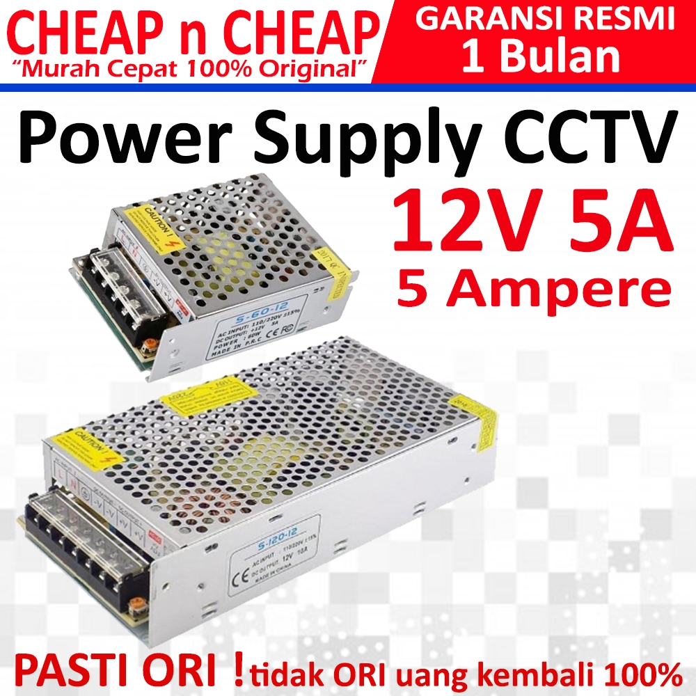 Jual Psu Cctv Jaring 12v 5a Power Supply Travo Led Dc 12 Volt 5 Ampere Shopee Indonesia 8161