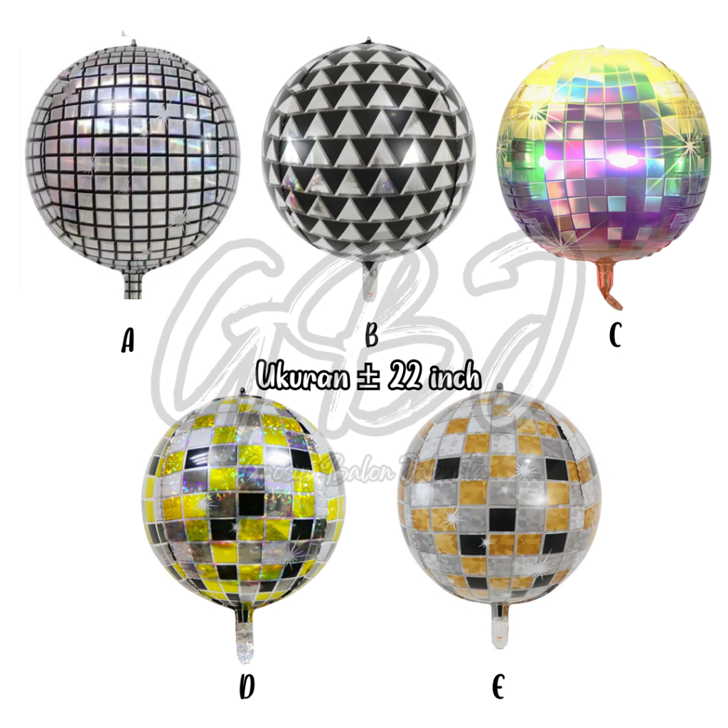 Jual Balon Foil JUMBO Bola Disko 4D - 22 inch | Shopee Indonesia