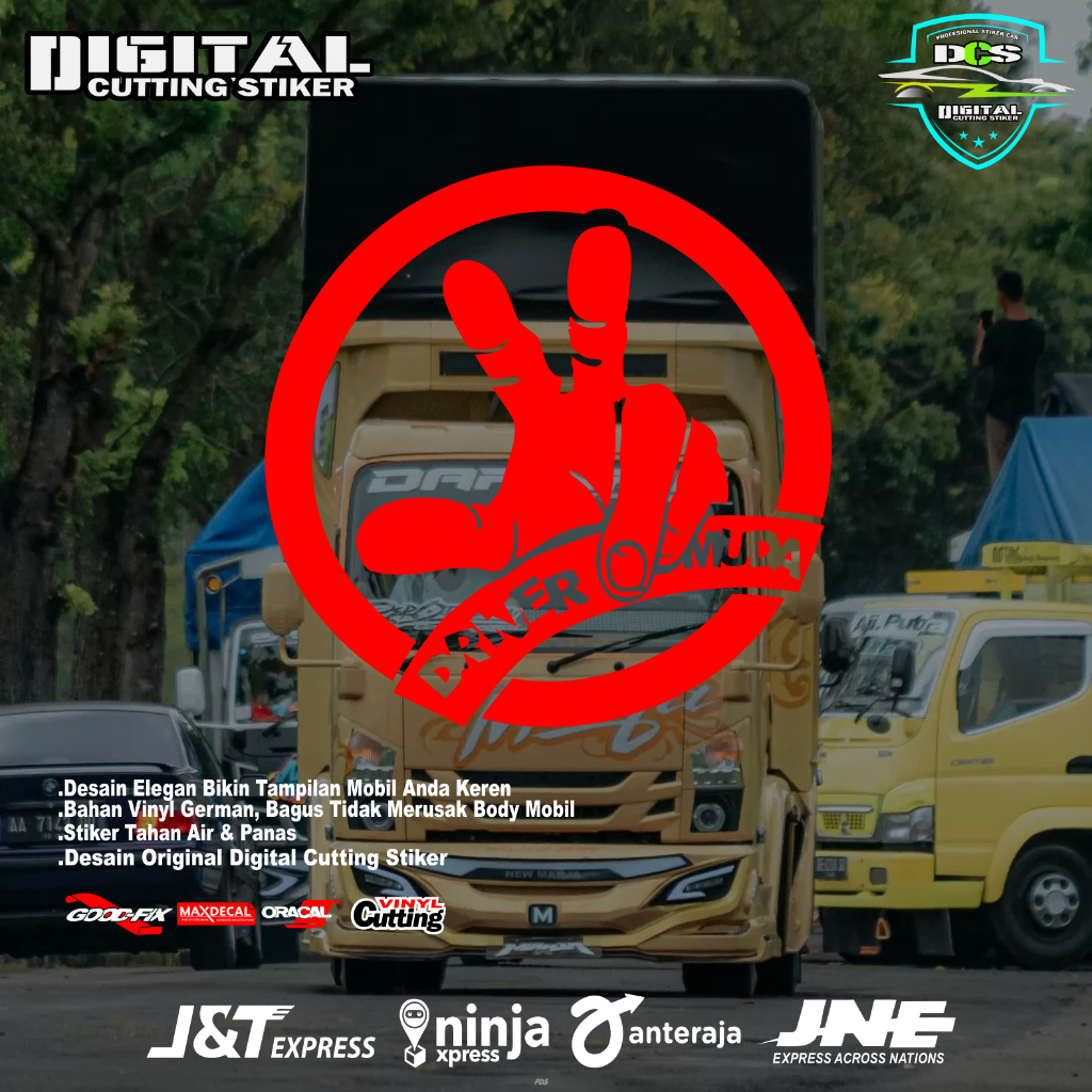 Jual Stiker kata kata truk driver muda variasi kaca mobil pickup truk ...