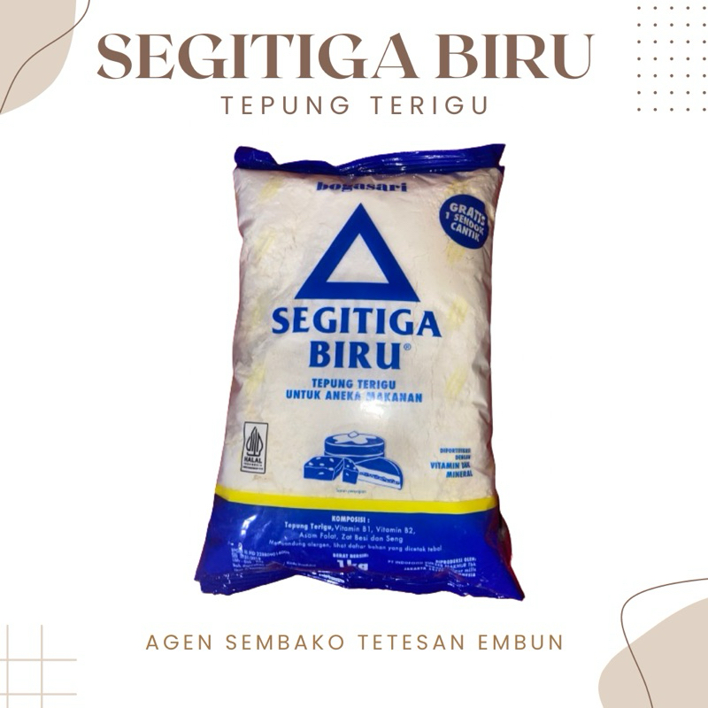 Jual Tepung Terigu Serbaguna Segitiga Biru 1 Kg Tepung Terigu Protein ...