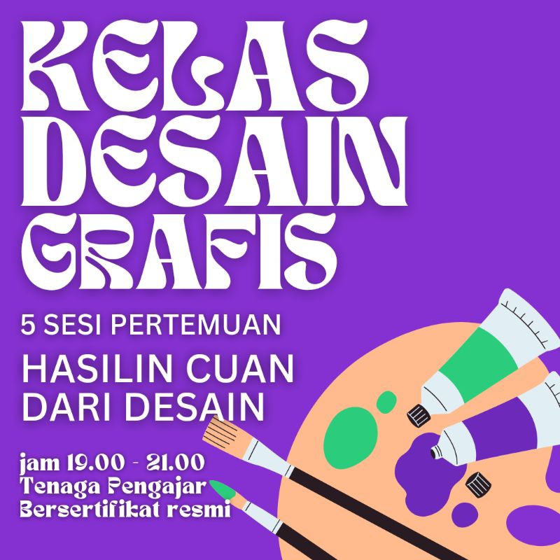 Jual OPEN CLASS DARING/ONLINE DESAIN GRAFIS.HASILIN CUAN DARI DESAIN ...