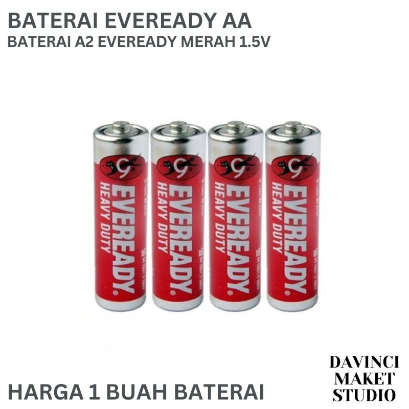 Jual Battery Eveready Merah - Batre Baterai Murah AA A2 1.5v Pack ...