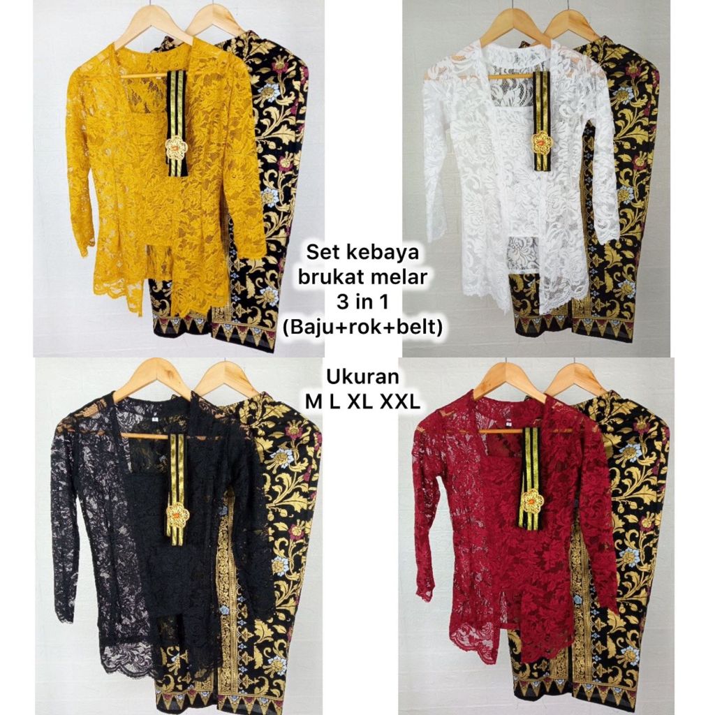 Jual Kebaya Modern Brukat Bali Kutu Baru Murah Grosir One Set Kebaya