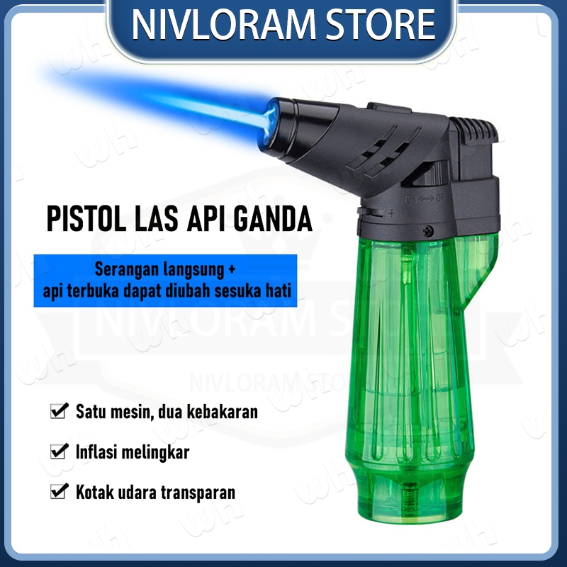 Jual Korek Gas Butane Api Rokok dan Obor 2 in 1 Anti Padam 66x35x112mm ...